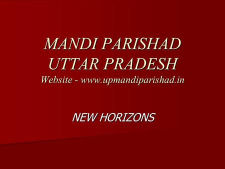 MANDI PARISHAD UTTAR PRADESH Website -