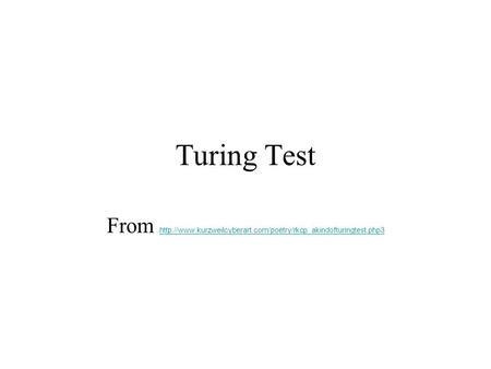 Turing Test From