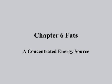 A Concentrated Energy Source