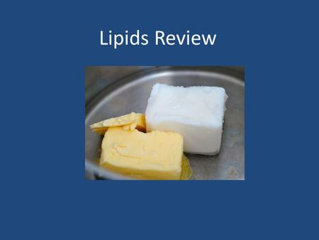 Lipids Review.