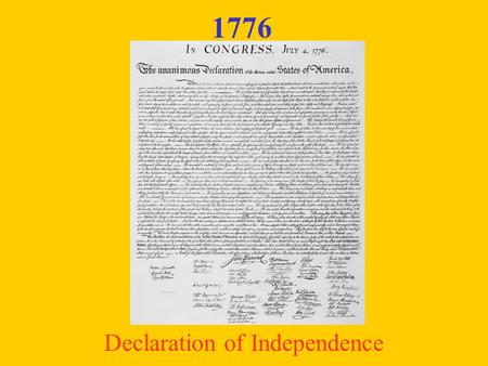 1776 Declaration of Independence 1787 U.S. Constitution James Madison Father of Our Constitution.