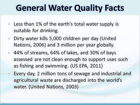 General Water Quality Facts