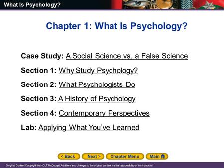 Chapter 1: What Is Psychology?