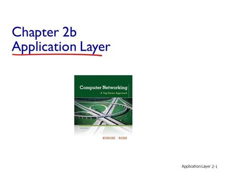 Application Layer 2-1 Chapter 2b Application Layer.