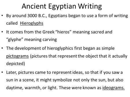 Creative writing ideas about ancient egypt