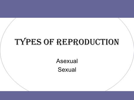 Types of Reproduction Asexual Sexual. Background…. Heredity-The transmission of genetic information (through DNA) from parents to offspring Genetics-