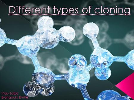 Different types of cloning