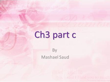 Ch3 part c By Mashael Saud. We will review briefly the theory of deformation and then examine the damaging effects of forces on bones and tissue. 5.1.