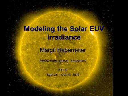 Modeling the Solar EUV irradiance
