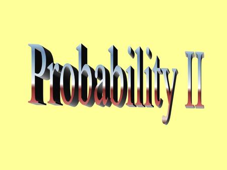 Probability Denoted by P(Event) This method for calculating probabilities is only appropriate when the outcomes of the sample space are equally likely.
