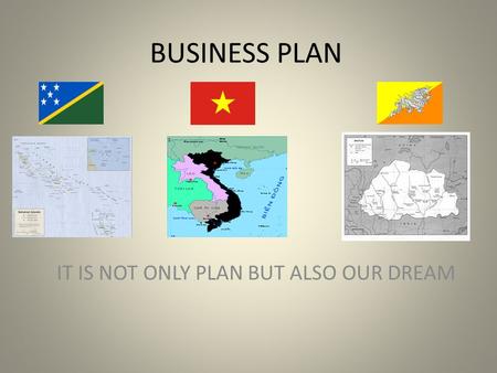BUSINESS PLAN IT IS NOT ONLY PLAN BUT ALSO OUR DREAM.