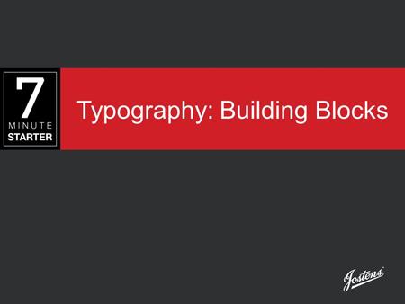 Typography: Building Blocks. LEARN Typography is timeless, yet always changing. It’s helpful when deciding upon a font to know parts of the typographic.