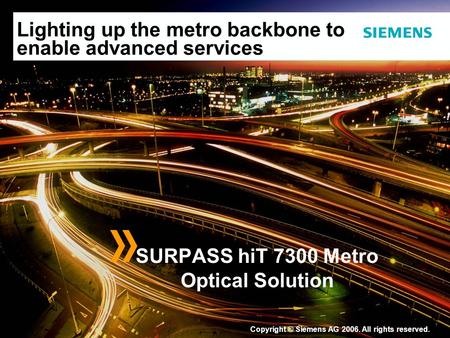 Lighting up the metro backbone to enable advanced services