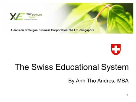 The Swiss Educational System