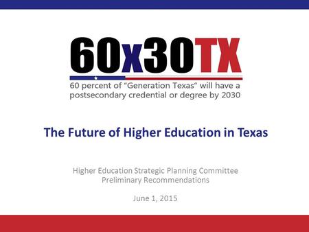 The Future of Higher Education in Texas