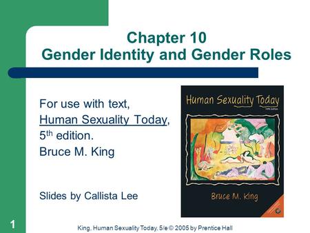 Chapter 10 Gender Identity and Gender Roles