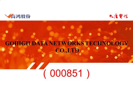 GOHIGH DATA NETWORKS TECHNOLOGY CO.,LTD （ 000851 ）