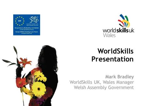 WorldSkills Presentation Mark Bradley WorldSkills UK, Wales Manager Welsh Assembly Government.