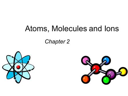 Atoms, Molecules and Ions Chapter 2. Dalton’s Atomic Theory (1808) 1. Elements are composed of extremely small particles called atoms. All atoms of a.