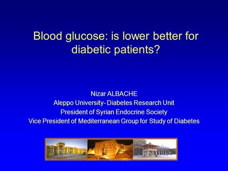 Blood glucose: is lower better for diabetic patients?