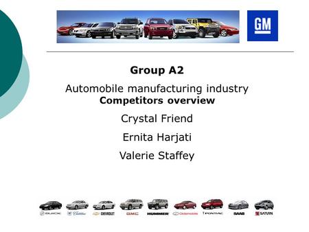 Automobile manufacturing industry Competitors overview
