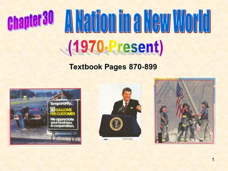 11 Textbook Pages 870-899. 22 1.The Conservative Revolt Ronald Reagan a Republican led a conservative revolt against years of government expansion during.
