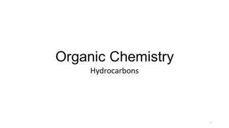 Organic Chemistry Hydrocarbons 1. Carbon Carbon can form covalent bonds with itself and create networks No other element has this ability Each carbon.