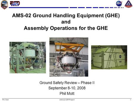 Ground Safety Review – Phase II September 8-10, 2008 Phil Mott