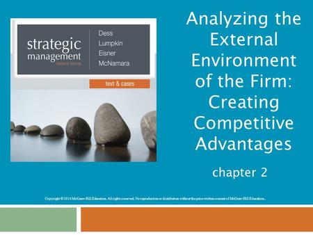 Analyzing the External Environment of the Firm: Creating Competitive Advantages chapter 2.