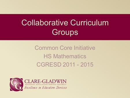Collaborative Curriculum Groups
