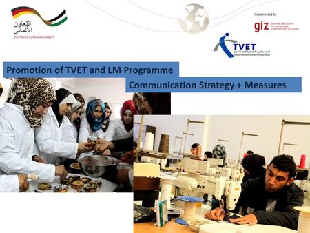 Promotion of TVET and LM Programme Communication Strategy + Measures.