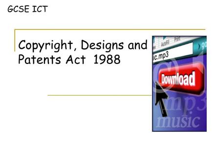 Copyright, Designs and Patents Act 1988