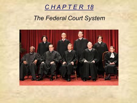 C H A P T E R 18 The Federal Court System