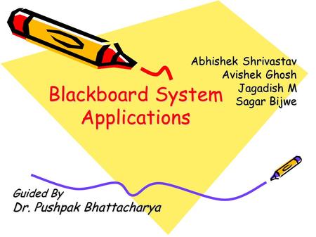 Blackboard System Applications