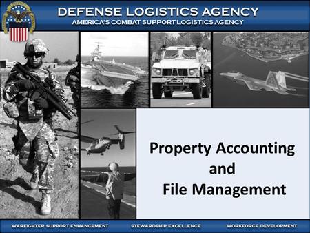 WARFIGHTER FOCUSED, GLOBALLY RESPONSIVE SUPPLY CHAIN LEADERSHIP 1 DEFENSE LOGISTICS AGENCY AMERICA’S COMBAT SUPPORT LOGISTICS AGENCY DEFENSE LOGISTICS.