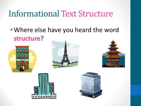 Informational Text Structure