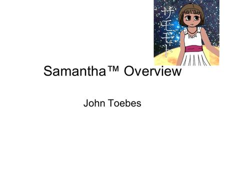 Samantha™ Overview John Toebes. Problem Statement Multiple Bluetooth Failures at the Aggieland Championship led to looking at the problem Needed a solution.