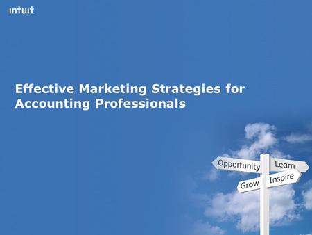 Intuit Canada ULC Effective Marketing Strategies for Accounting Professionals.