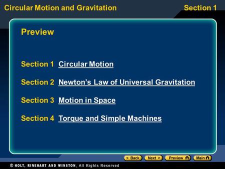 Preview Section 1 Circular Motion