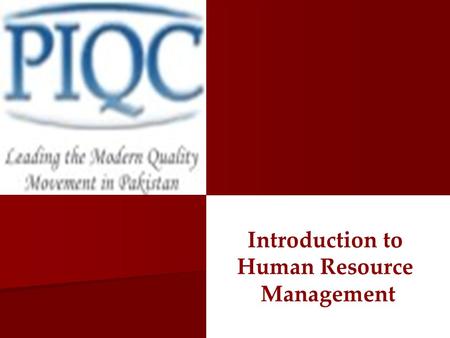 Introduction to Human Resource Management.
