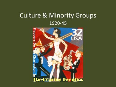 Culture & Minority Groups 1920-45. Music Hollywood.