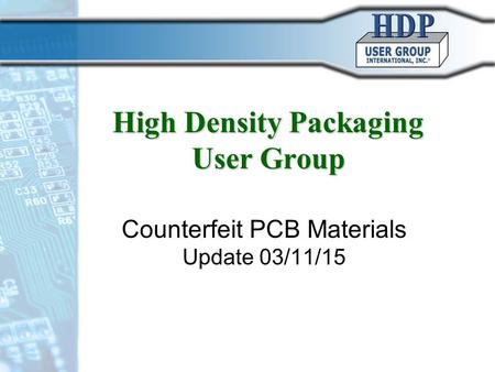 High Density Packaging User Group