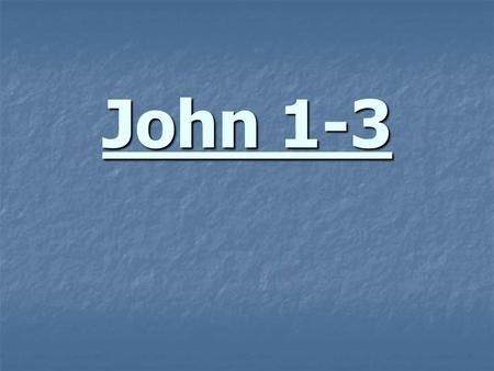 John 1-3. Facts about John The Gospel of John is notable for its omissions as well as for its content. The Gospel of John is notable for its omissions.