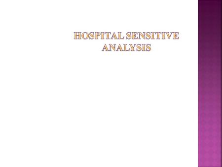 Hospital Sensitive Analysis