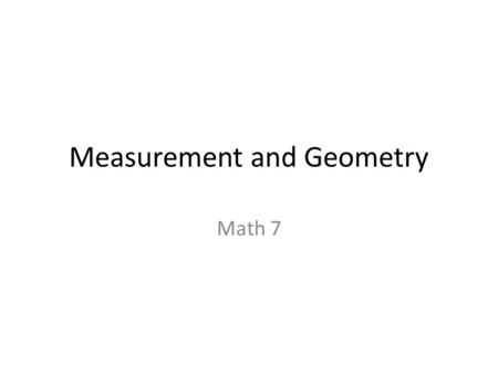 Measurement and Geometry Math 7. Triangle MOE is similar to triangle SAW. Which must be true? 1234567891011121314151617181920 21222324252627282930 A.