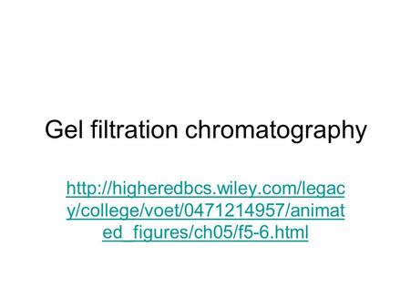 Gel filtration chromatography  y/college/voet/0471214957/animat ed_figures/ch05/f5-6.html.