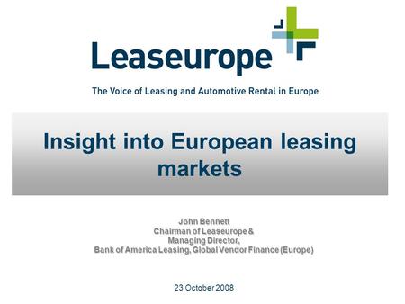Insight into European leasing markets
