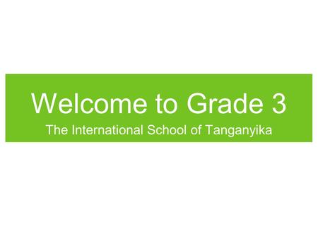 The International School of Tanganyika