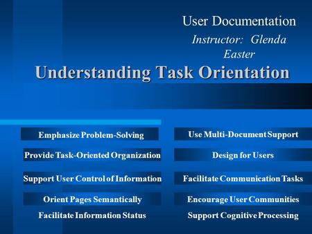 Understanding Task Orientation