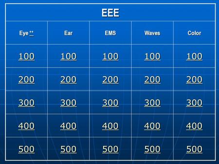 EEE Eye ** ** EarEMSWavesColor 100 200 300 400 500.